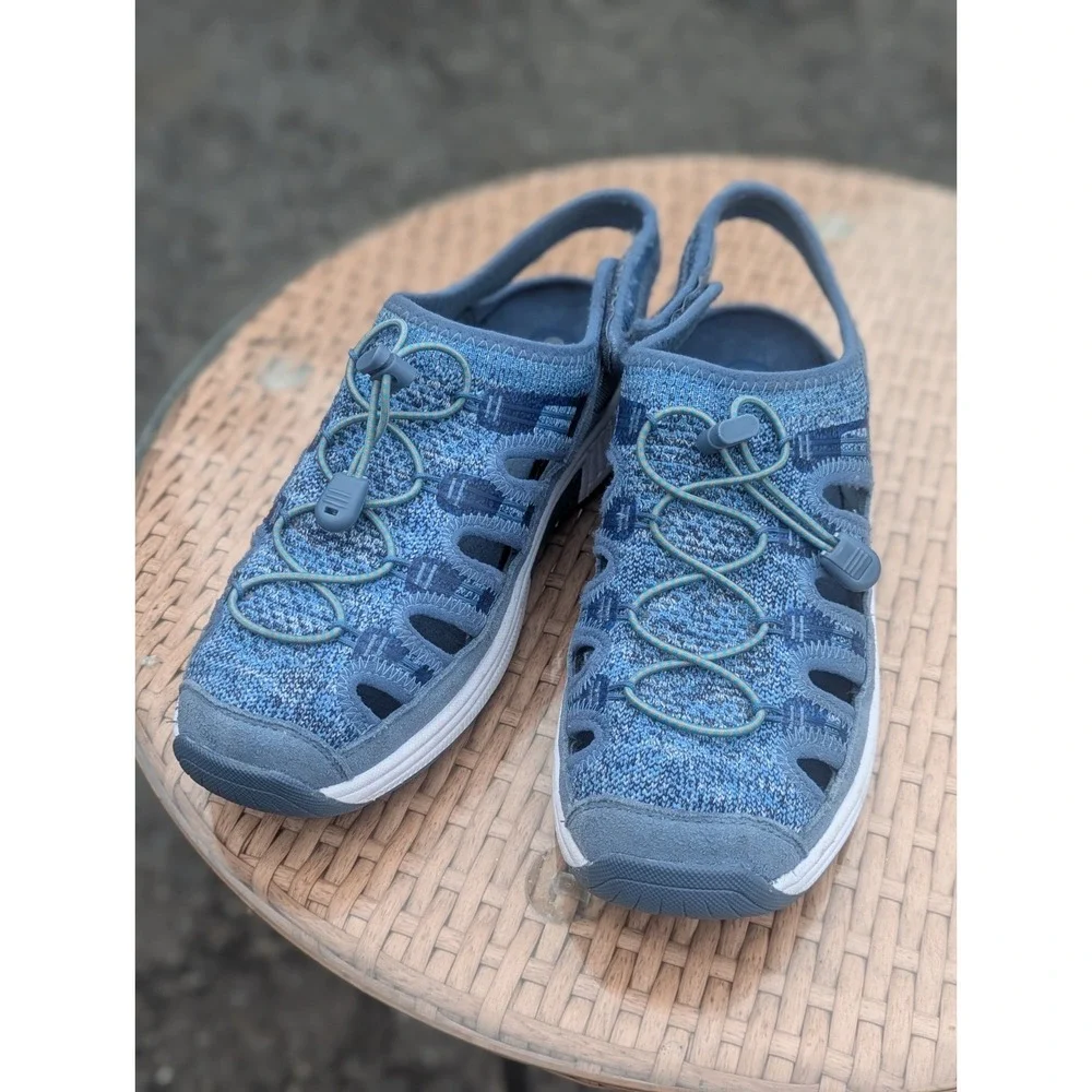 Outdoor Hiking Water Shoes Closed Toe Sport Sandals Orthofeet Blue Women 9 XW